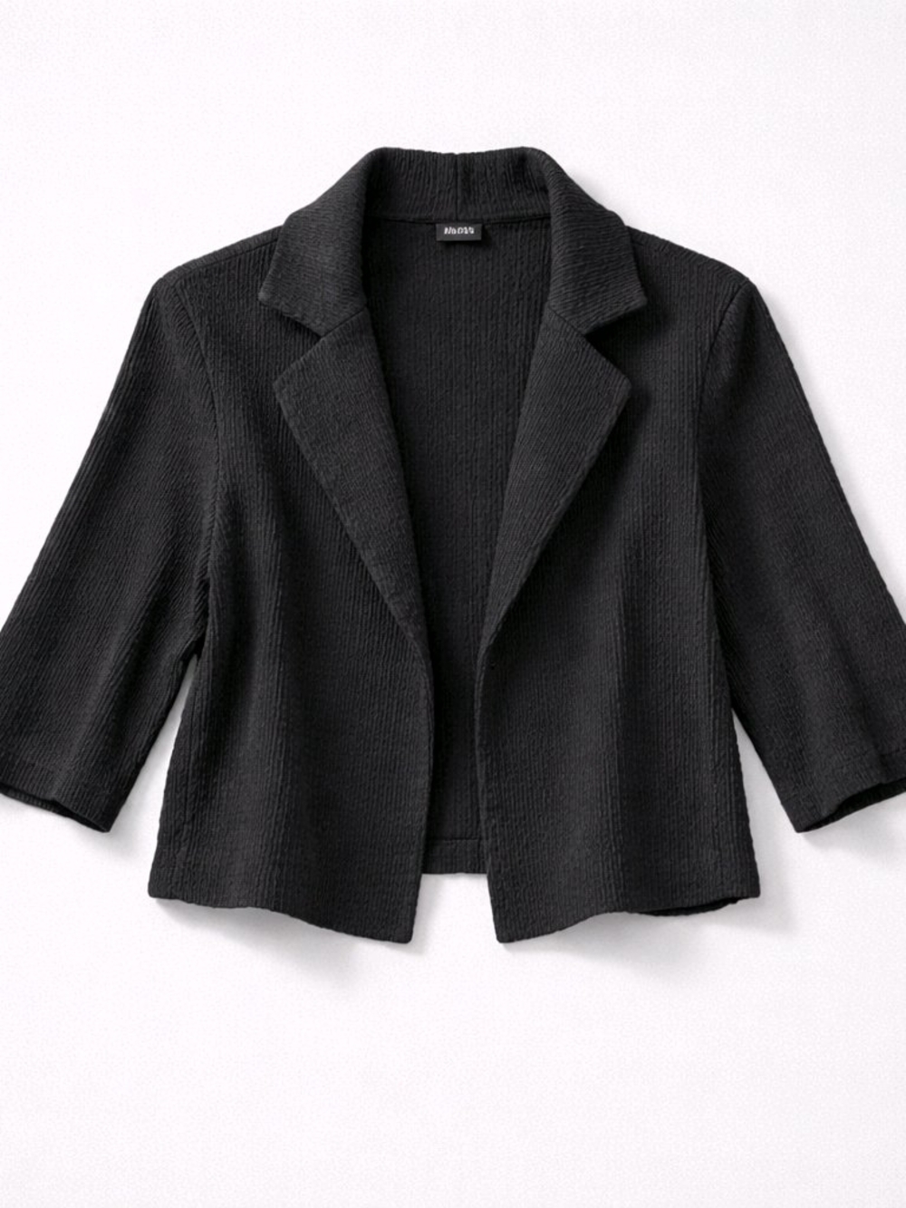 EILEEN FISHER • The Row Aesthetic • Puckered Ripple Knit Cropped Blazer S